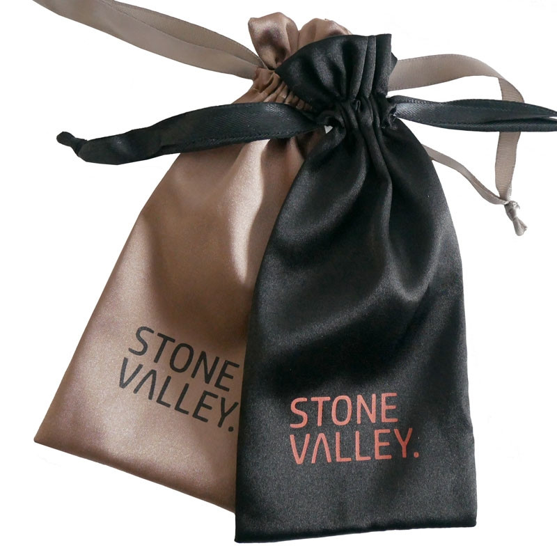 Brillenhoes Satijn Stone Valley - Zwart & Bruin