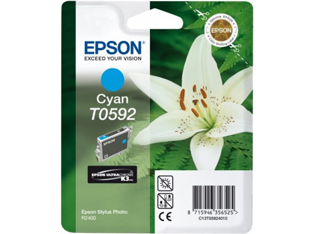 Epson inktpatroon Cyan T0592 Ultra Chrome K3