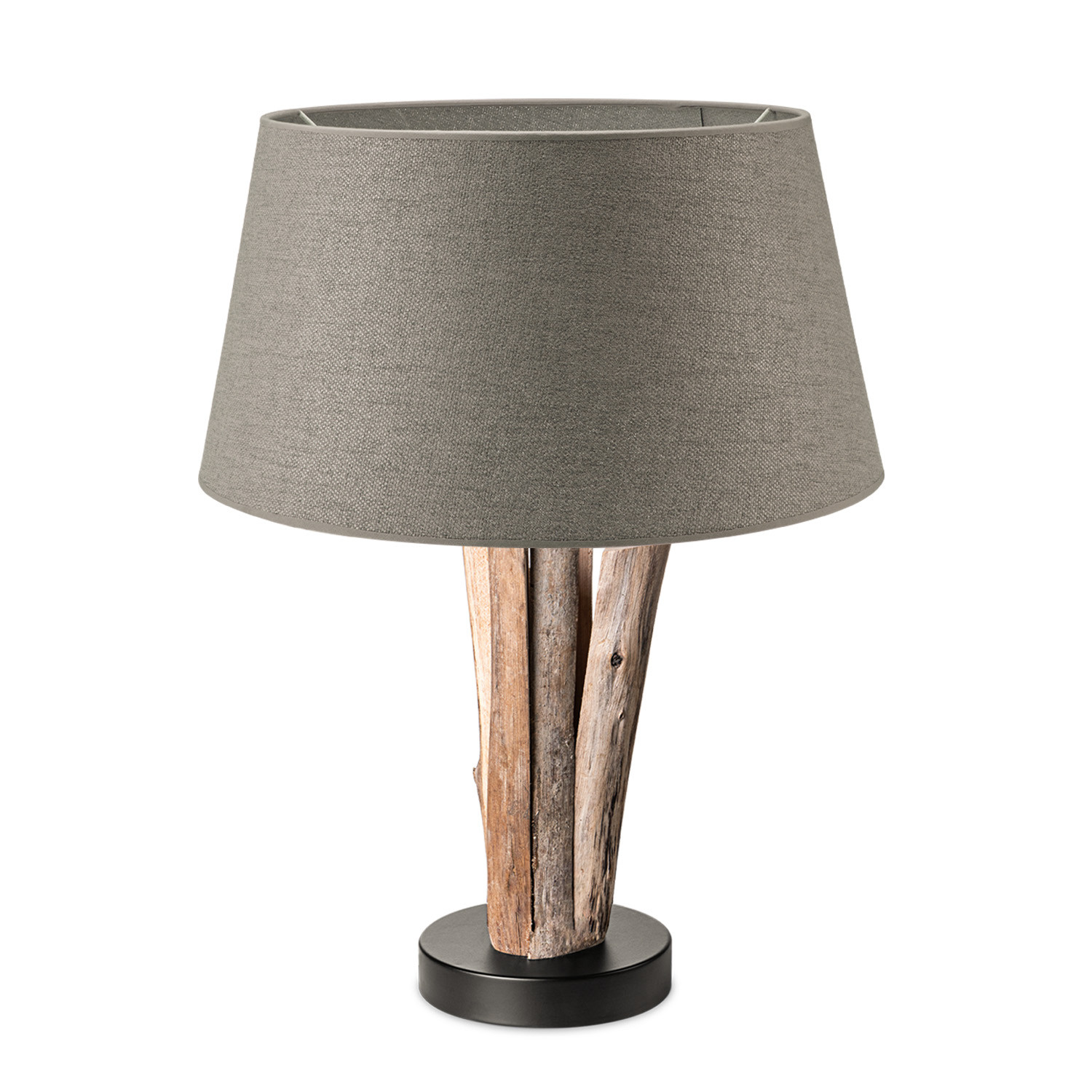 Light depot - tafellamp Bindy houten takken & lampenkap Melrose - grijs - Outlet