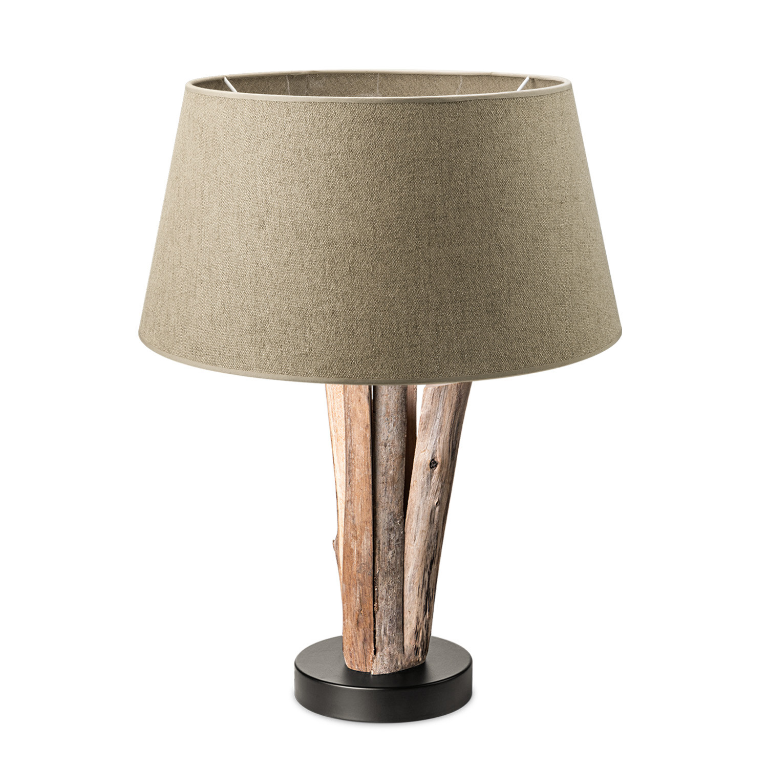 Light depot - tafellamp Bindy houten takken & lampenkap Melrose - taupe - Outlet