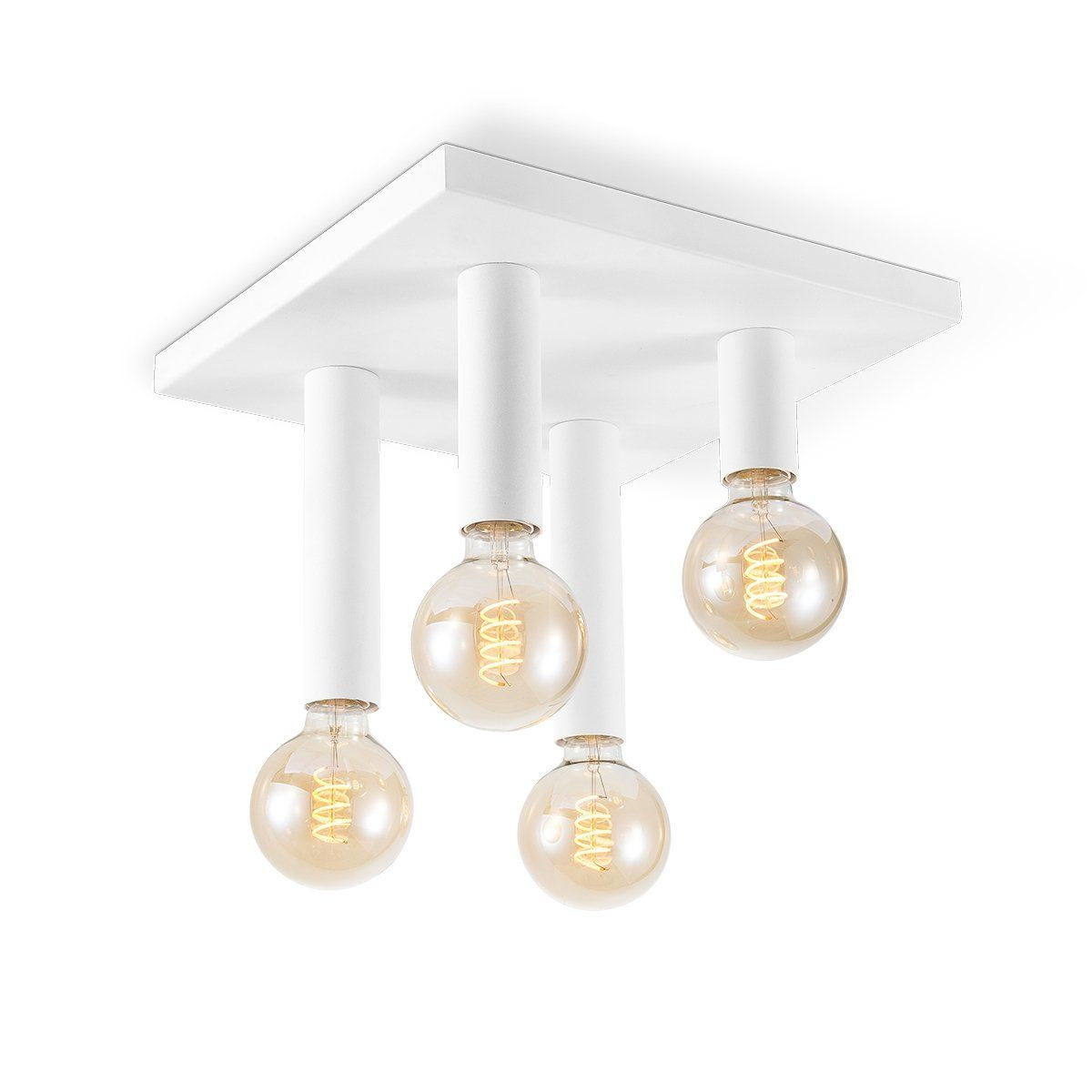Light depot - plafondlamp Drip 4 lichts - wit - Outlet