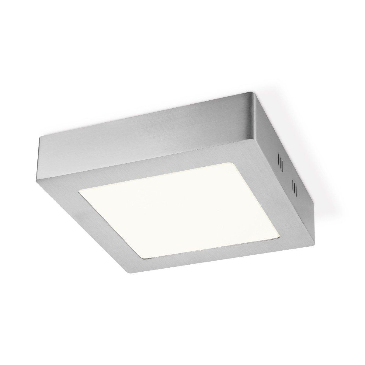 Light depot - LED plafondlamp Ska vierkant 17 - mat staal - Outlet