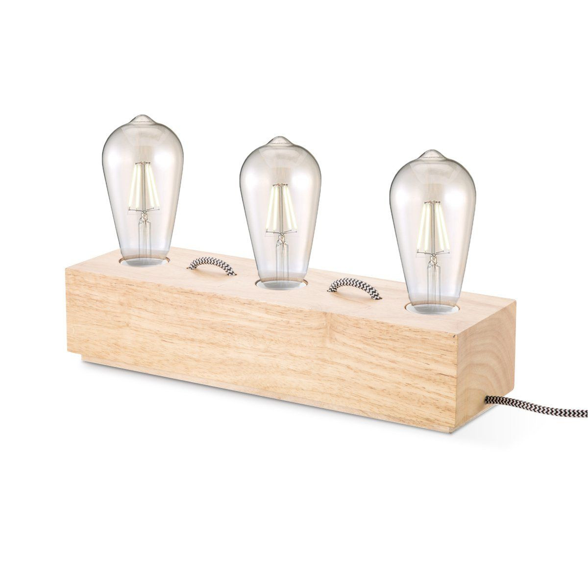 Light depot - tafellamp Ivy 3 lichts - hout - Outlet