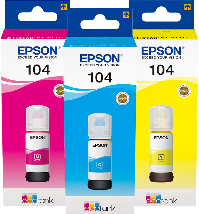 Epson 104 Inktflesjes 3-Color Combo Pack