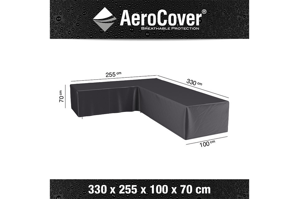 AeroCover | Loungesethoes 330 x 255 x 100 x 70(h) | L-vorm Links