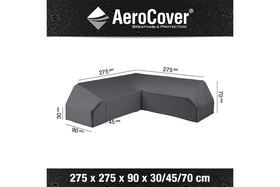 AeroCover | Loungesethoes 275 x 275 x 90 x 30-45-70(h) | L-Platform