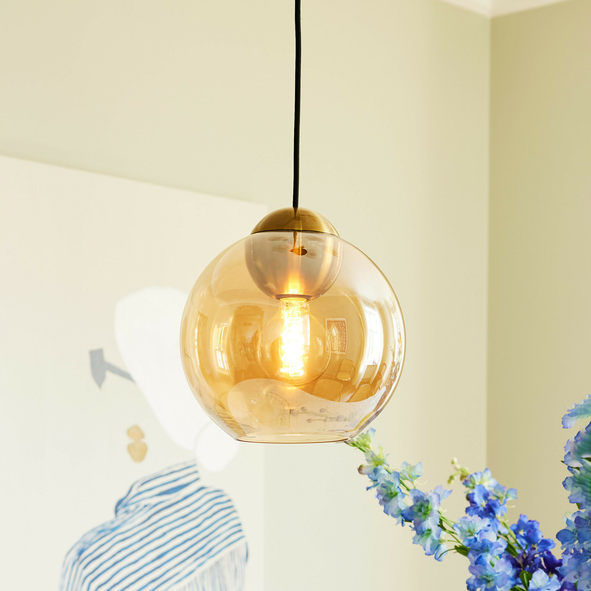Halo Design Hanglamp 'Bubbles' Ø24, Amber