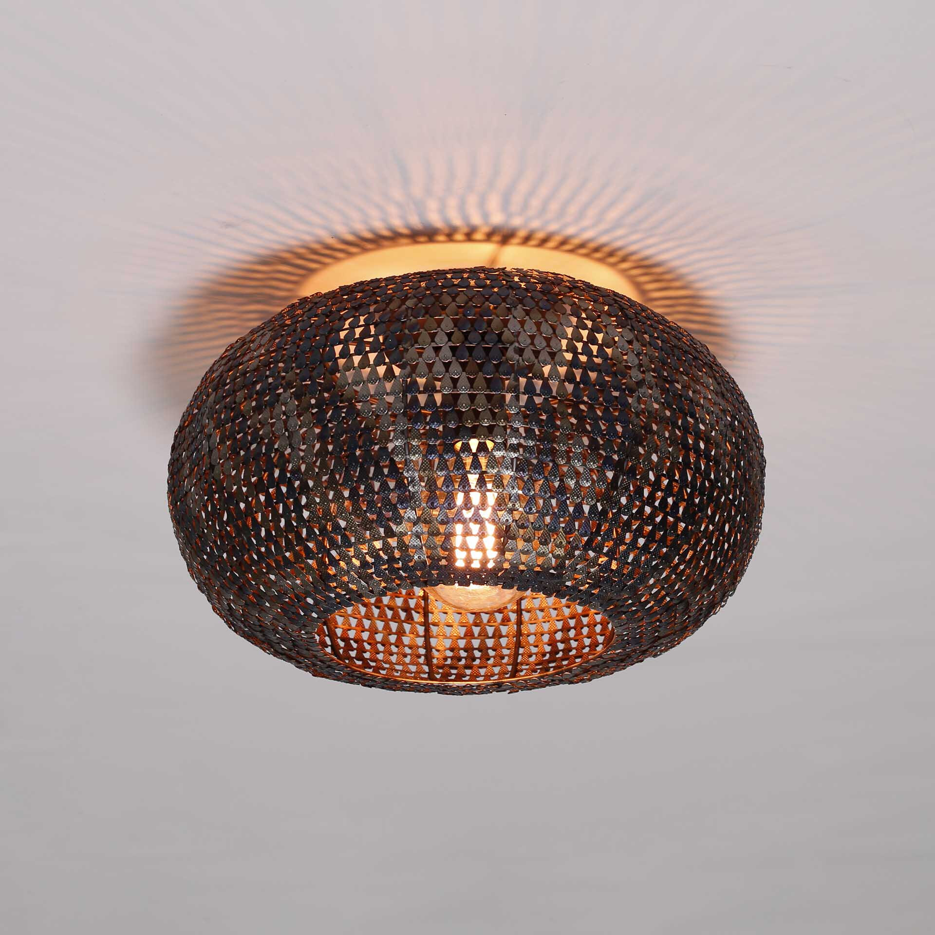 LifestyleFurn Plafondlamp 'Terrial' Burned finish, 40cm