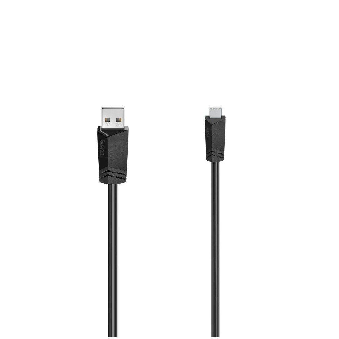 Hama Mini-USB-kabel, USB 2.0, 480 Mbit/s, 0,75 m Kabel Zwart