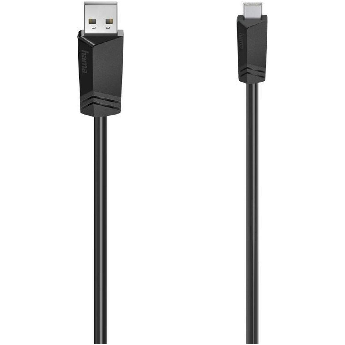 Hama Mini-USB-kabel, USB 2.0, 480 Mbit/s, 1,50 m Kabel Zwart