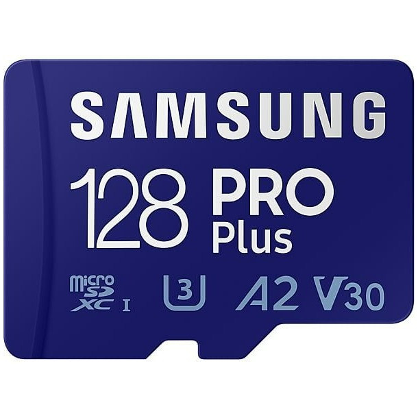 Samsung PRO Plus 128GB (2023) microSDXC + SD Adapter Micro SD-kaart Blauw