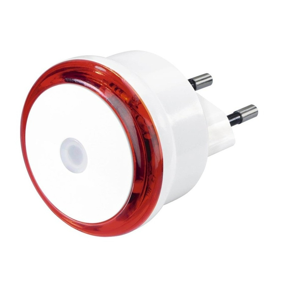 Hama Led-nachtlampje Basic met stekker, schemersensor, energiebesp. Rood