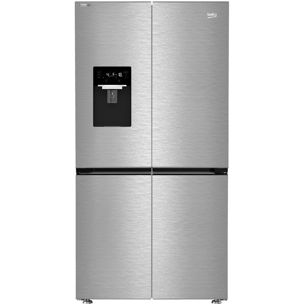 Beko GN1426240ZDXN Amerikaanse koelkast Zilver