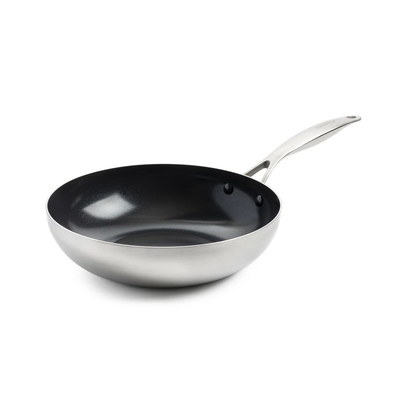 GreenPan Geneva wok 28cm Wokpan Zilver