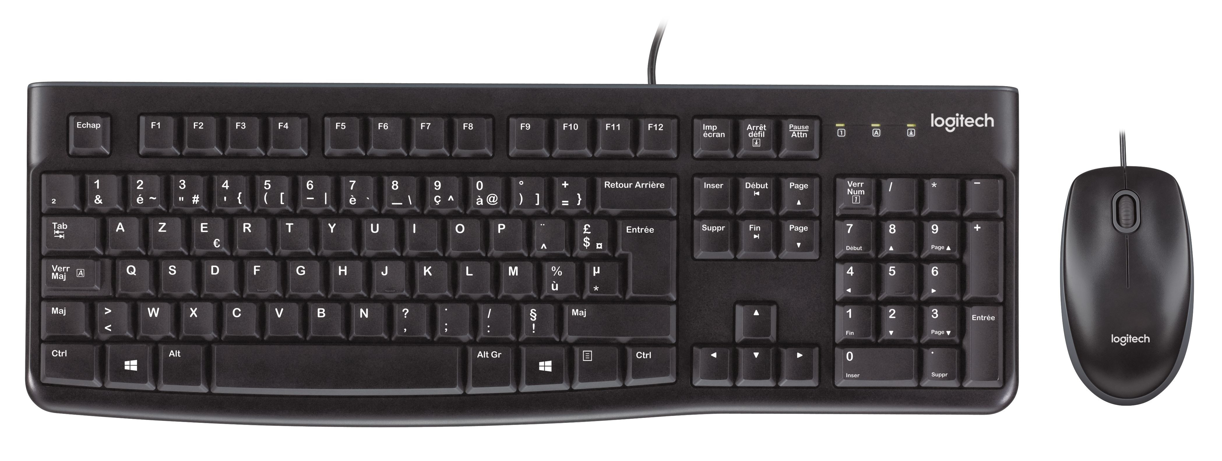 Logitech MK120 Desktop (Qwerty) Toetsenbord Zwart