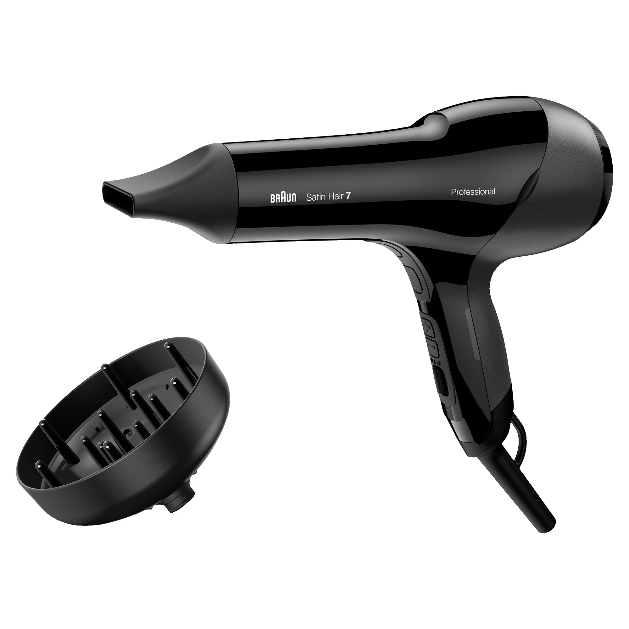 Braun HD785 Satin-Hair 7 professional nozzle + Diffuser Haardroger Zwart