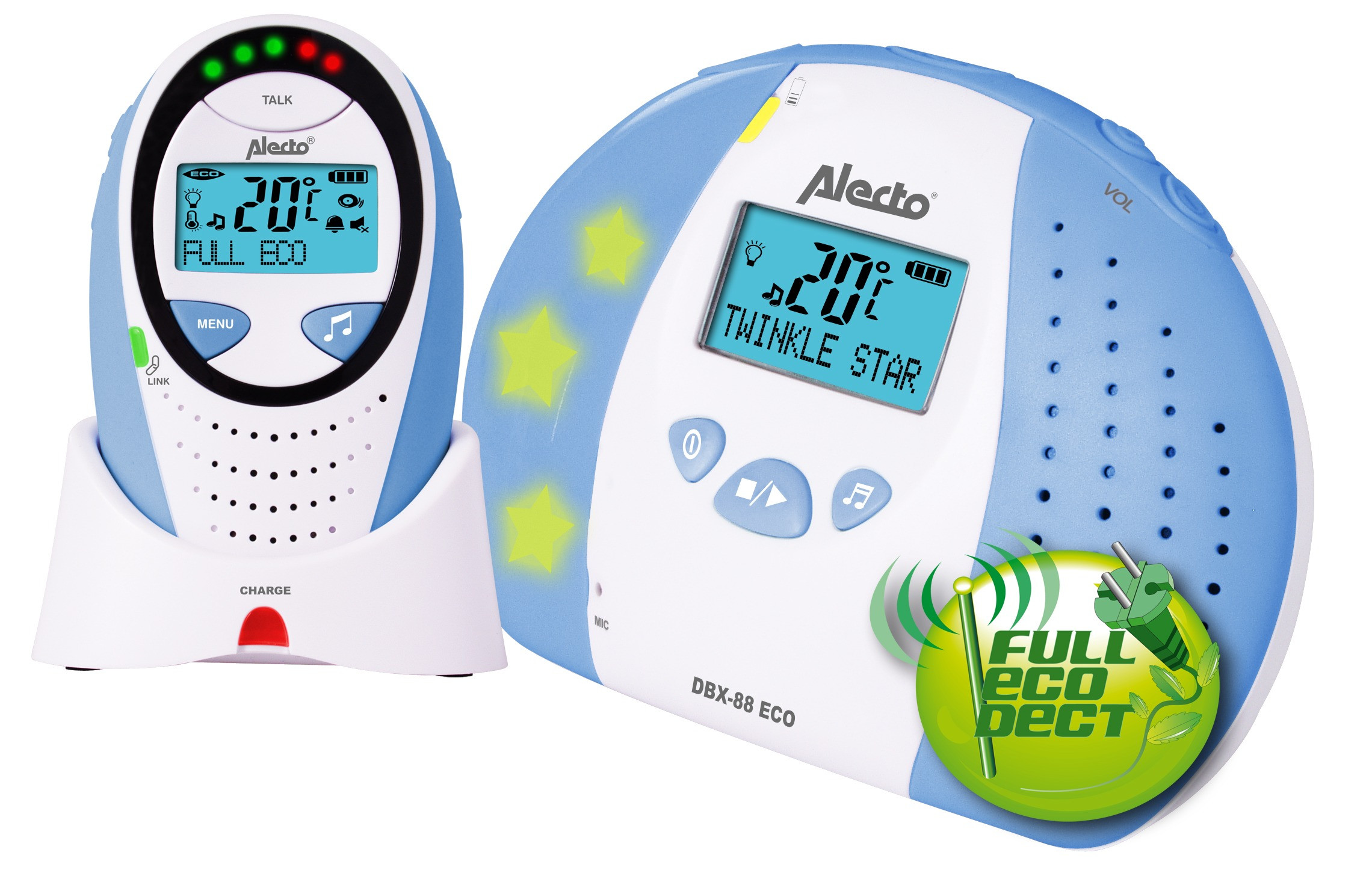 Alecto DBX-88 ECO Babyfoon Blauw