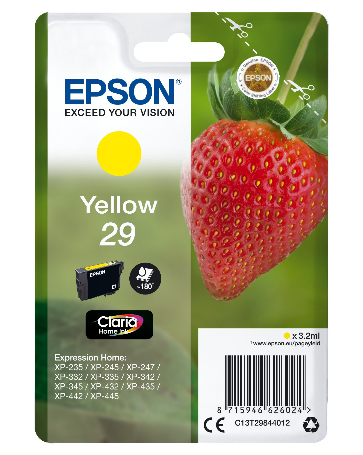 Epson 29 - Aardbei Inkt Geel