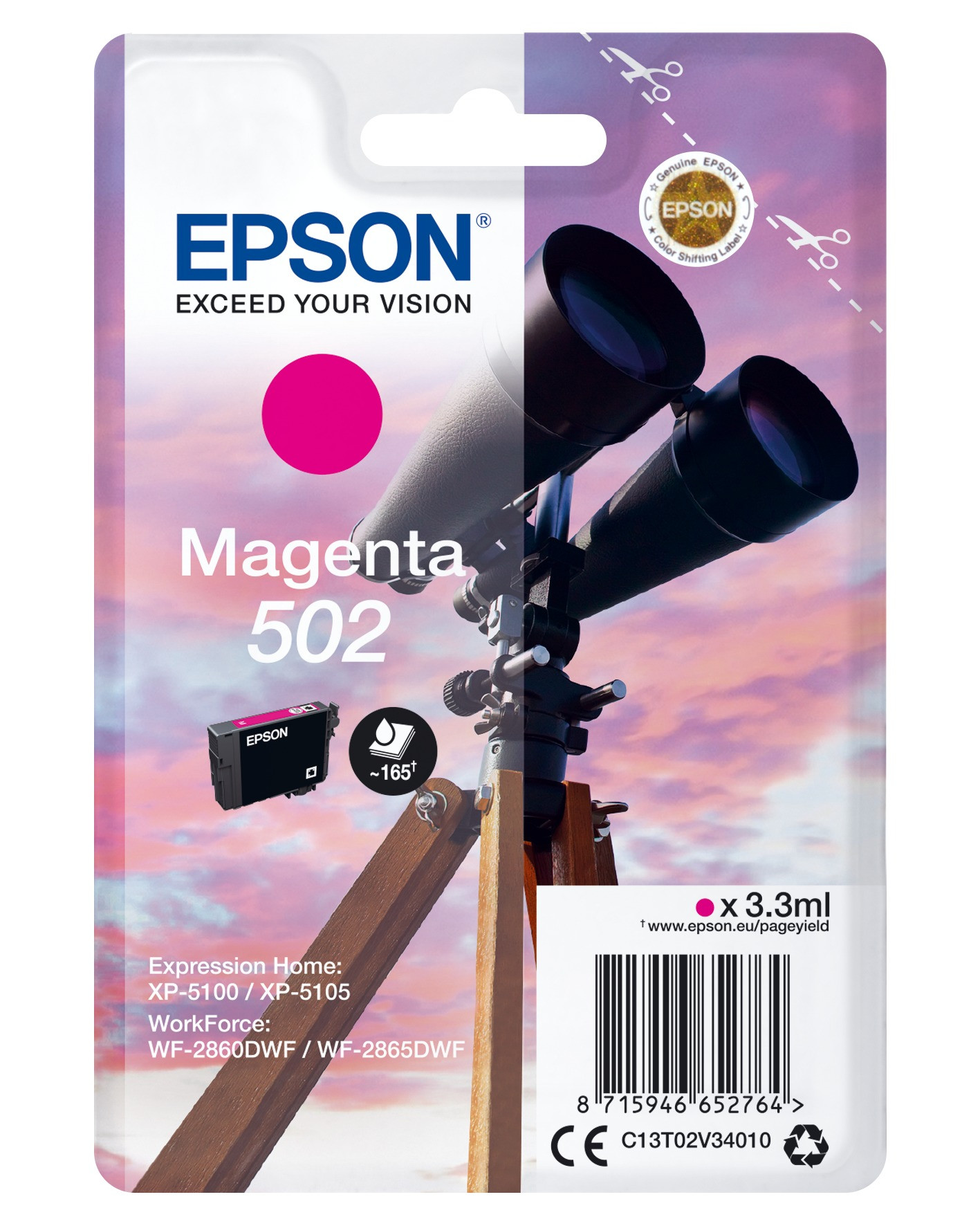 Epson 502 - Verrekijker Inkt Paars