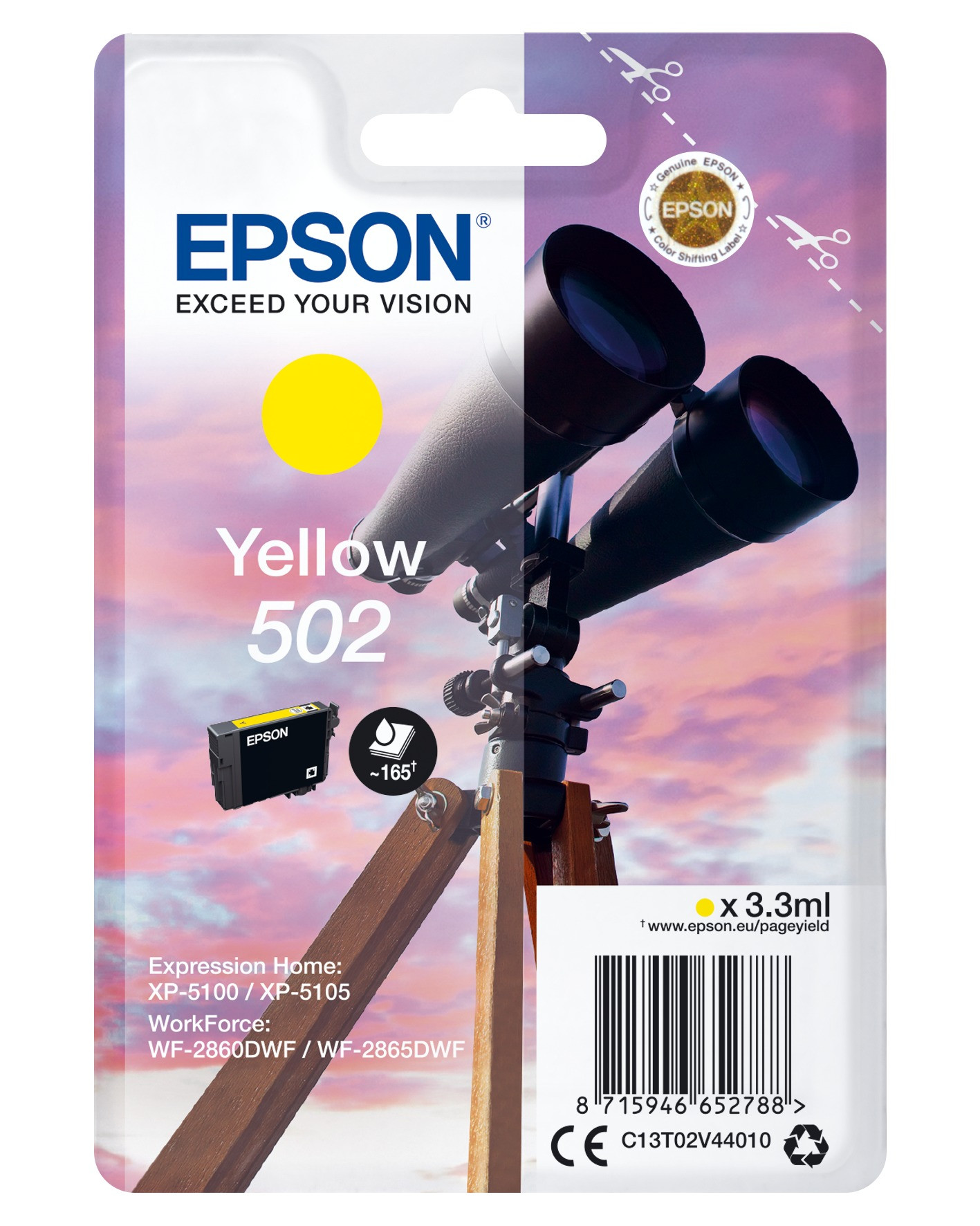 Epson 502 - Verrekijker Inkt Geel