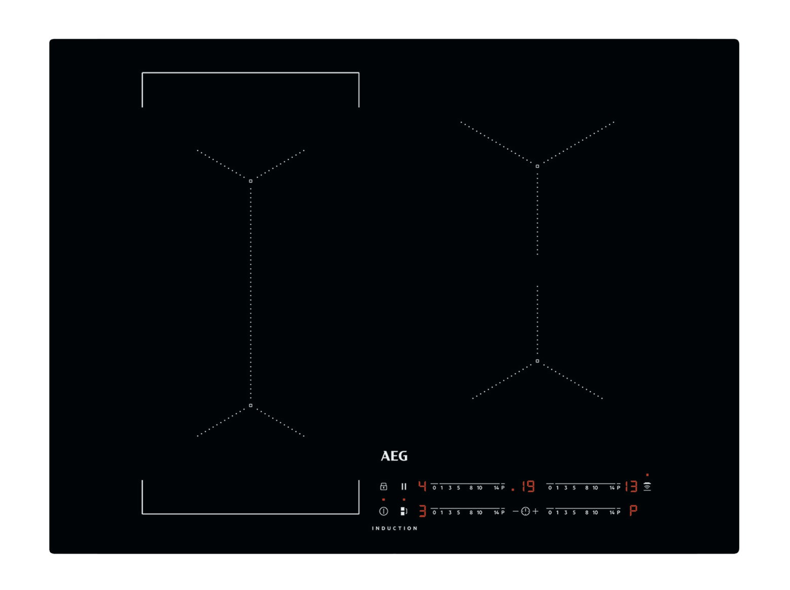 AEG IKE74440CB Inductie inbouwkookplaat Zwart