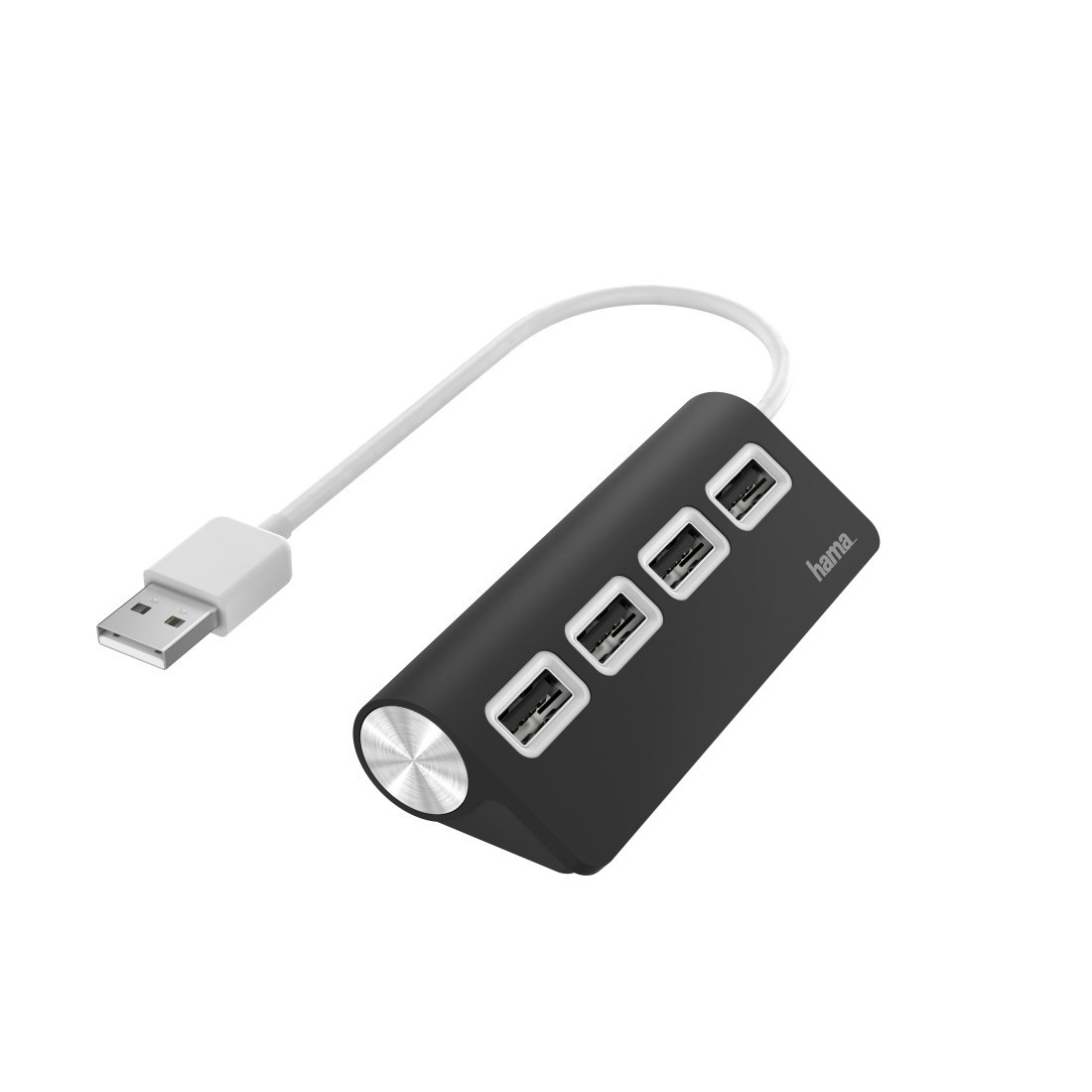 Hama USB-HUB, 4-POORTS, USB 2.0, 480 MBIT/S USB Hub Zwart