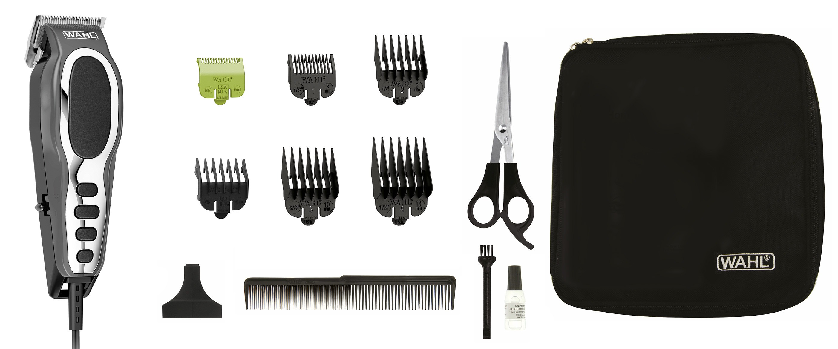 Wahl Close Cut Pro 11 delige haarknipset Tondeuse Grijs