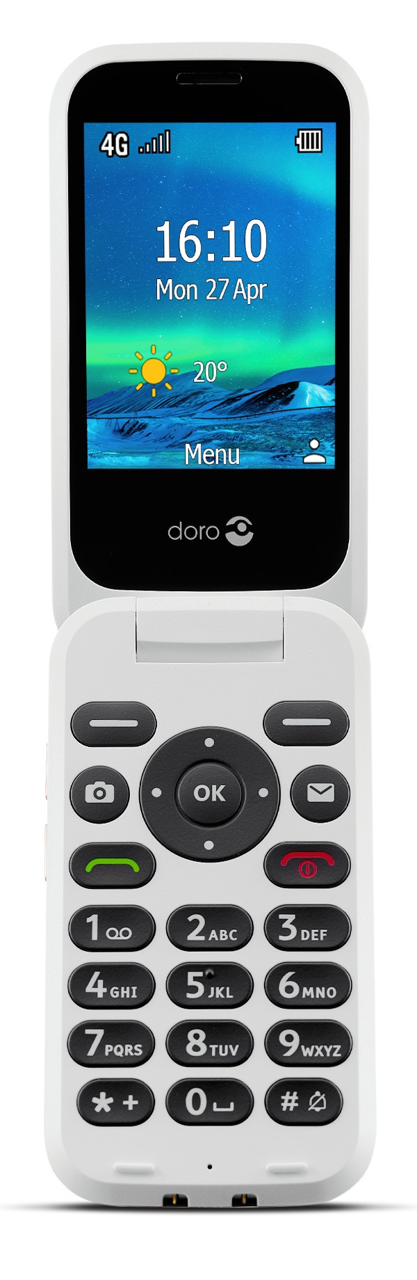 Doro 6880 4G Clamshell Mobiele telefoon Zwart