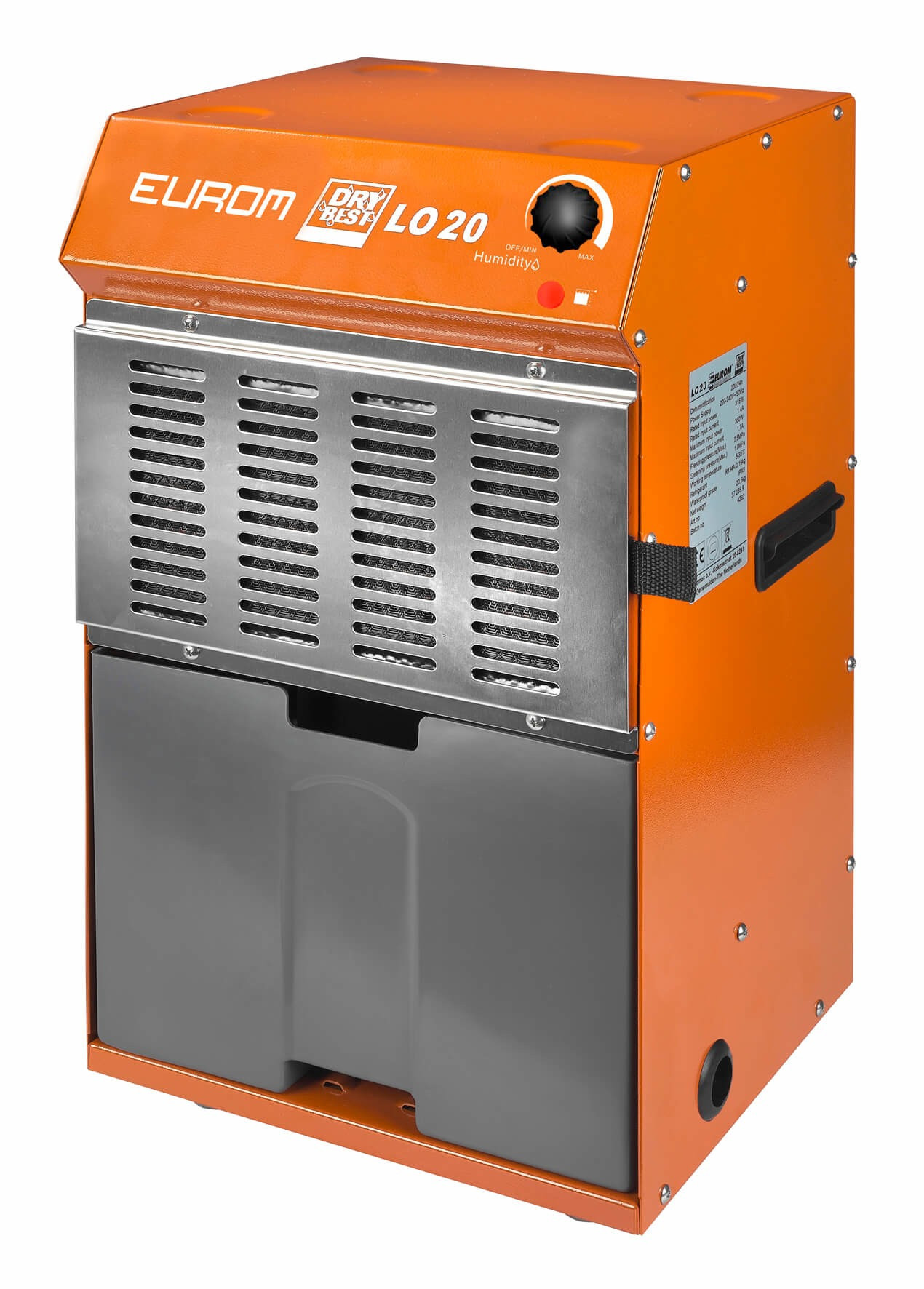 Eurom LO20 Dehumidifier Luchtontvochtiger Oranje