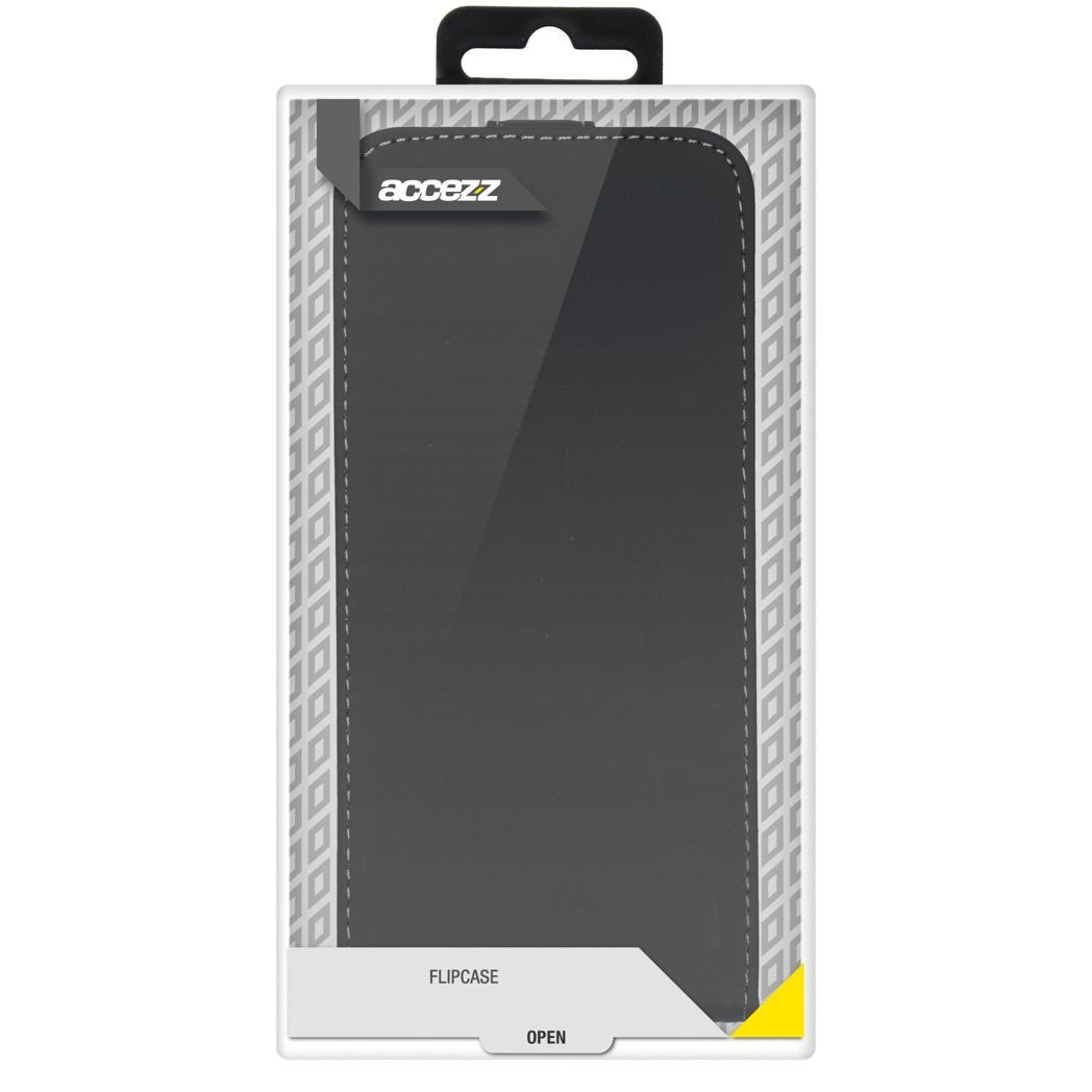 Accezz Flipcase voor Apple iPhone 12 (Pro) Telefoonhoesje Zwart