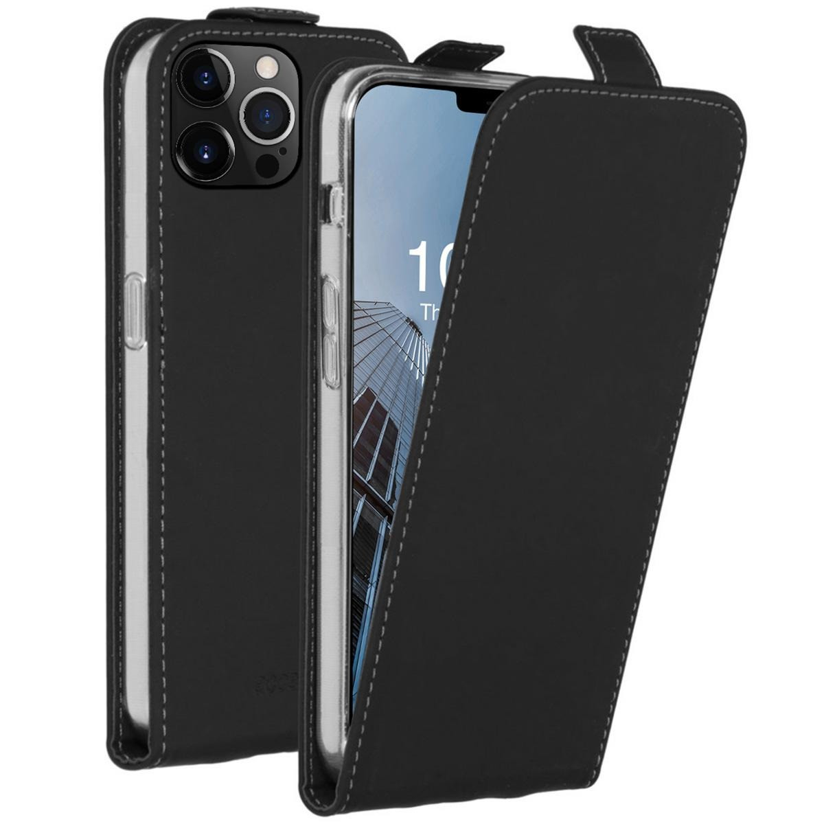 Accezz Flipcase voor Apple iPhone 13 Pro Max Telefoonhoesje Zwart