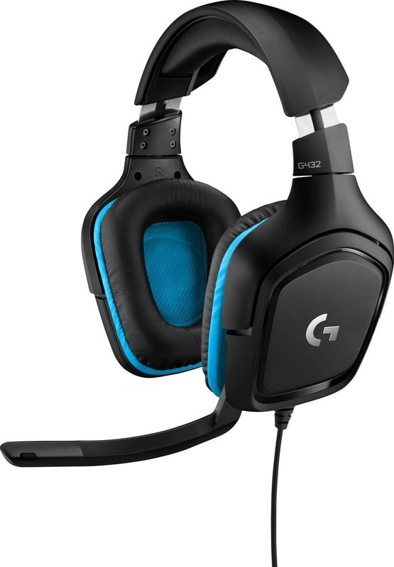 Logitech G432 7.1 Surround Sound Wired Gaming Headset Headset Zwart