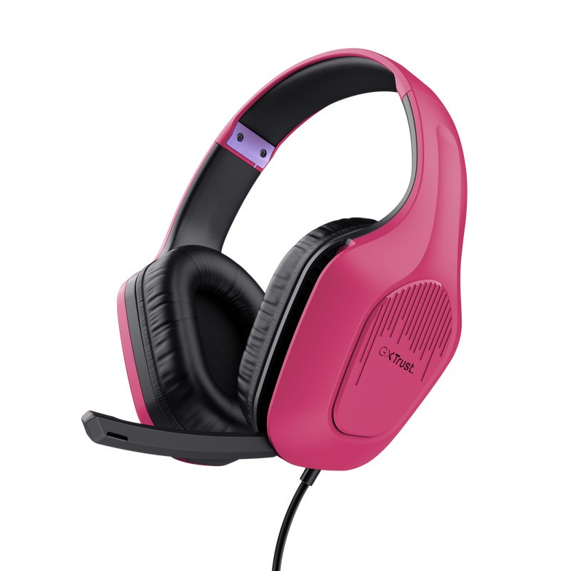 Trust GXT 415 Zirox Over-ear gamingheadset Headset Roze