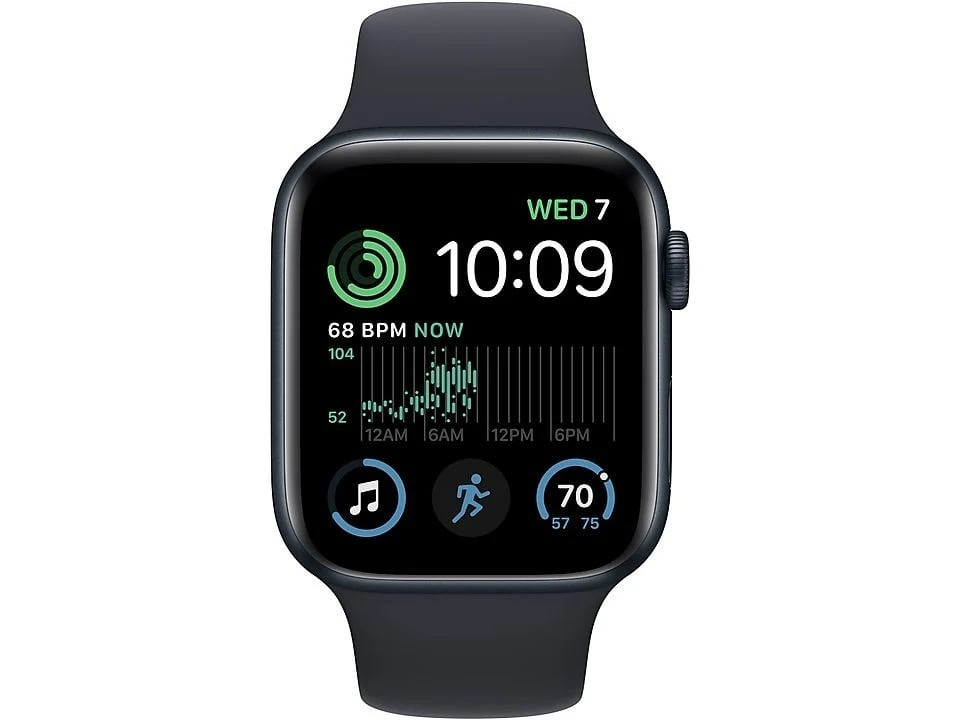 Apple Watch SE (2022) 44mm Midnight Aluminium Sportband M/L Smartwatch