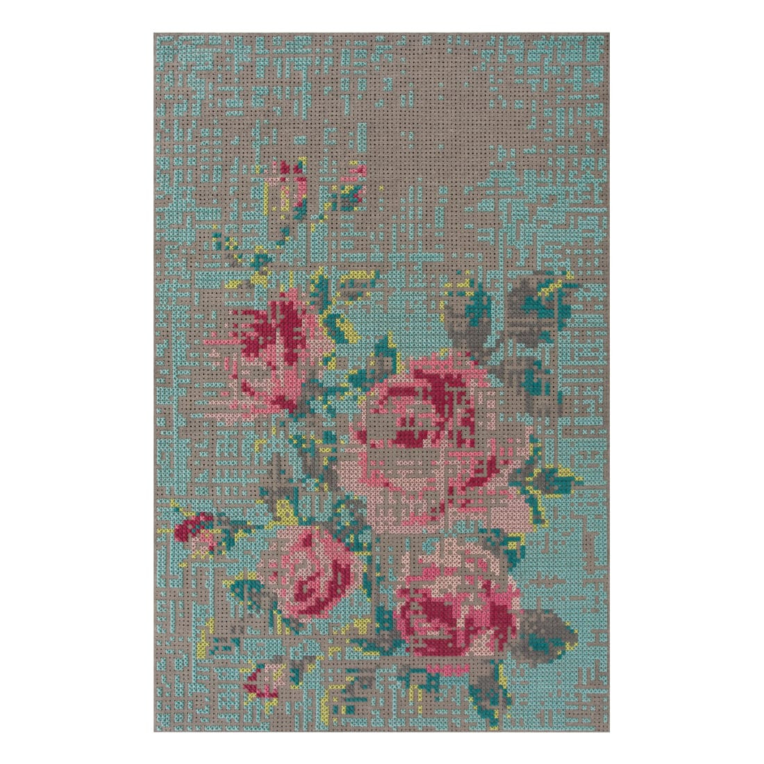 Flowers Canevas Vloerkleed, 200 x 300 - Gan Rugs