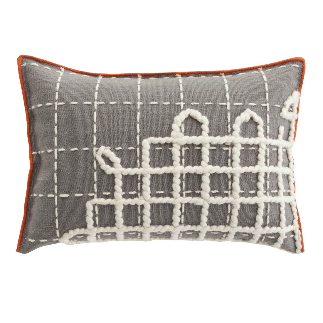 Cushion Bandas Kussen, A Grey - Gan Rugs