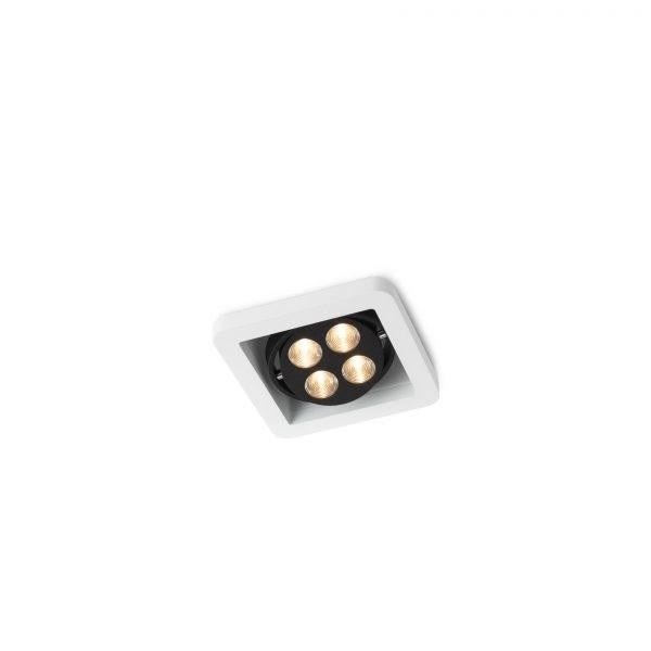 Trizo21 - R51 in LED zwart ring Plafondlamp