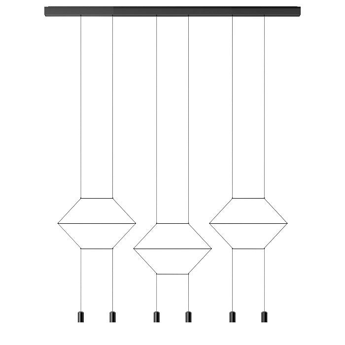 Vibia - Wireflow Lineal 0325 hanglamp Zwart