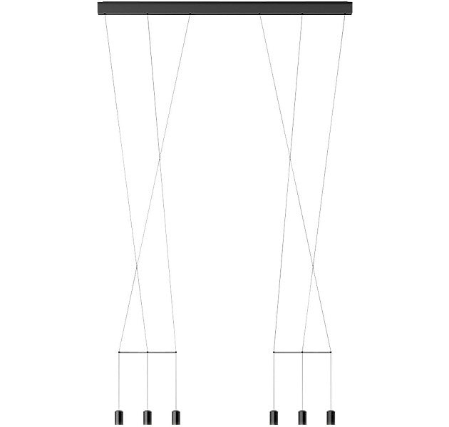Vibia - Wireflow Lineal 0338 hanglamp Zwart