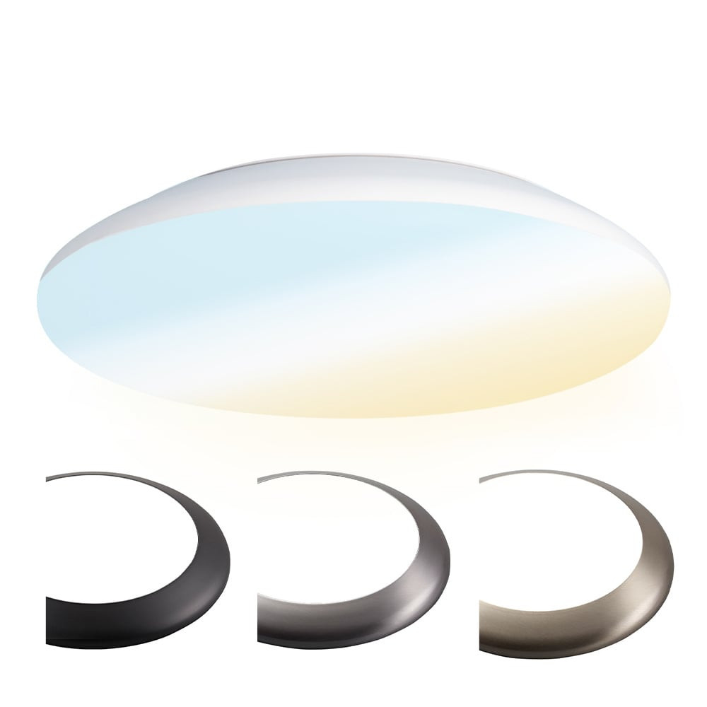 HOFTRONIC™ LED Bulkhead 38 cm - Plafondlamp - Wandarmatuur - 25W 2600 Lumen - CCT lichtkleur instelbaar - IK10 - Wit - IP65 Waterdicht