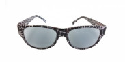 HIP Zonneleesbril Slang zwart/wit +3.0