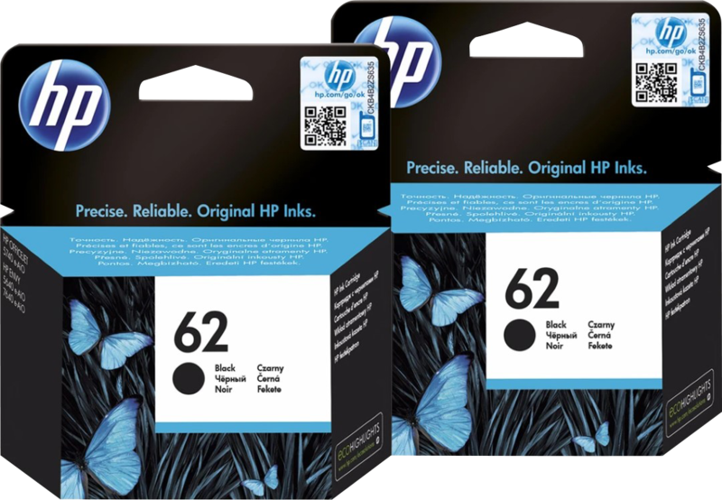 HP 62 Cartridges Zwart Duo Pack