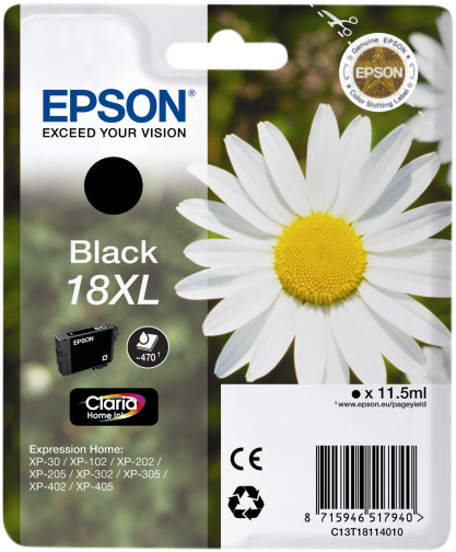 Epson 18XL Cartridge Zwart