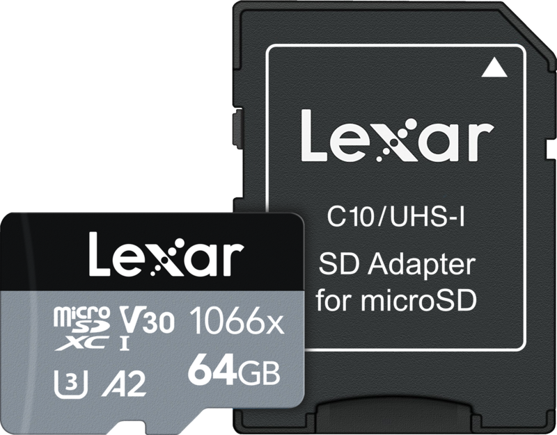 Lexar Professional 1066x SILVER 64GB microSDXC 160mb/s