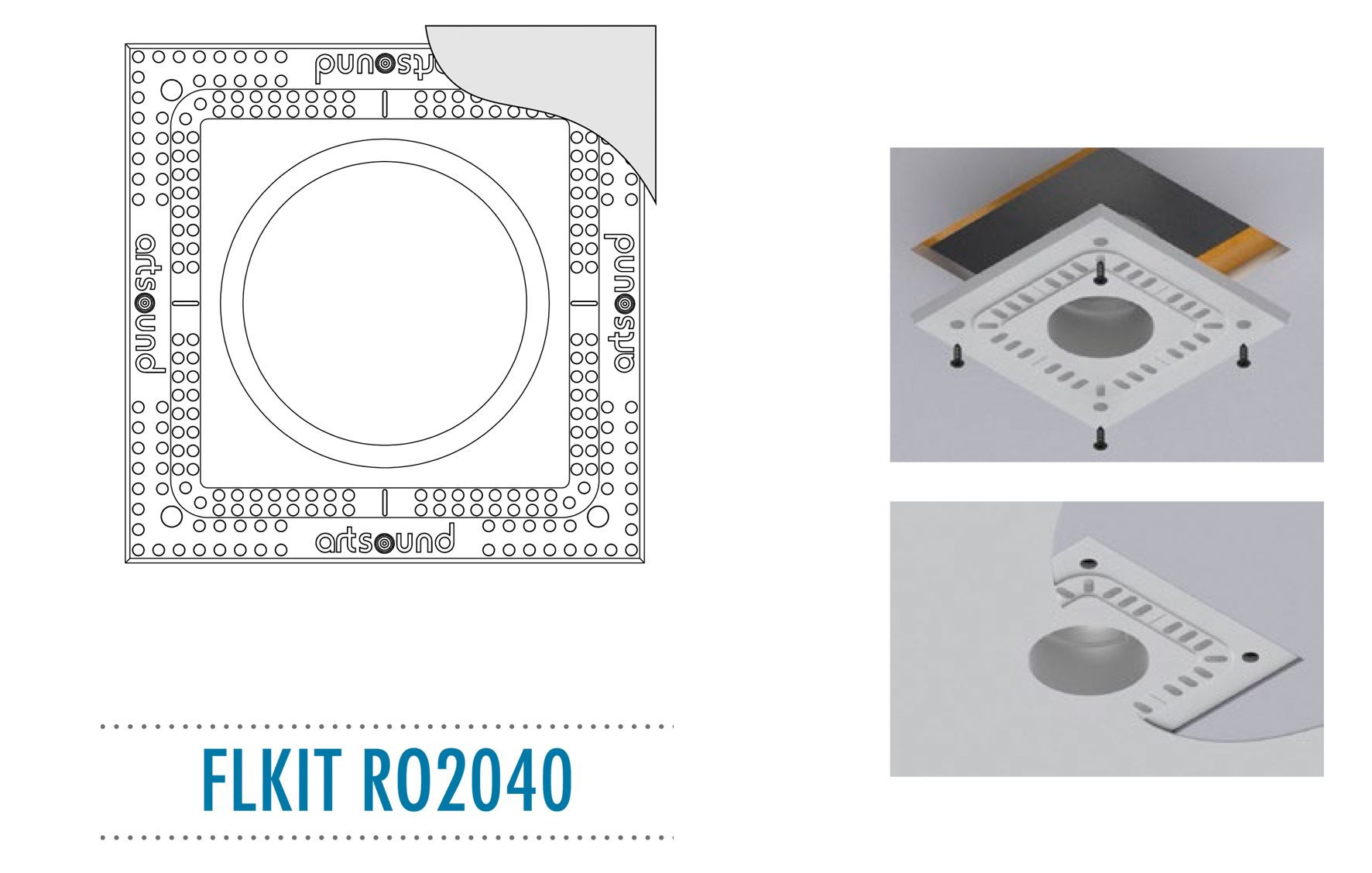 ArtSound: FLKIT RO2040 Flush Mount Kit voor RO2040 - Wit