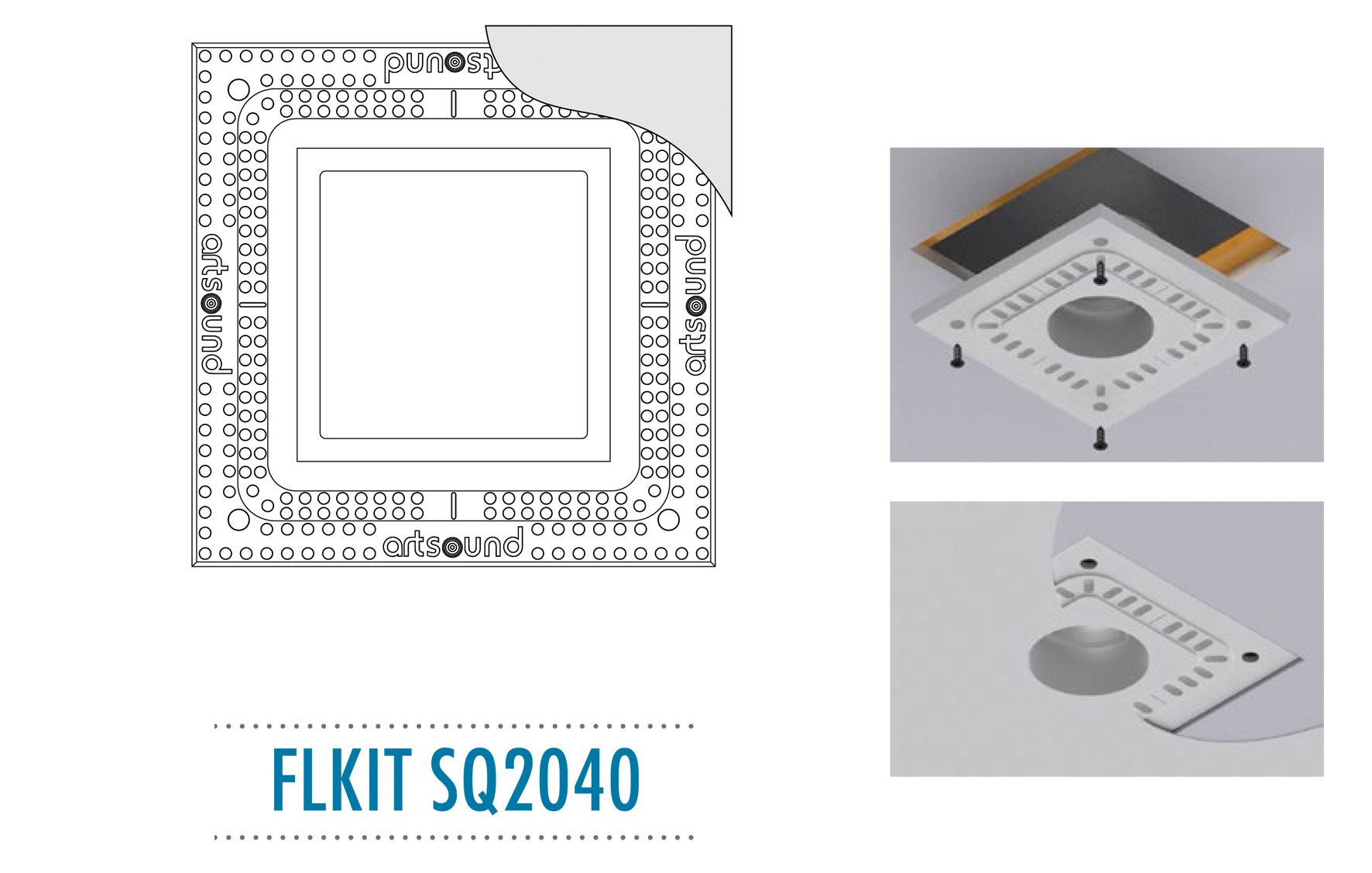 ArtSound: FLKIT SQ2040 Flush Mount Kit voor SQ2040 - Wit