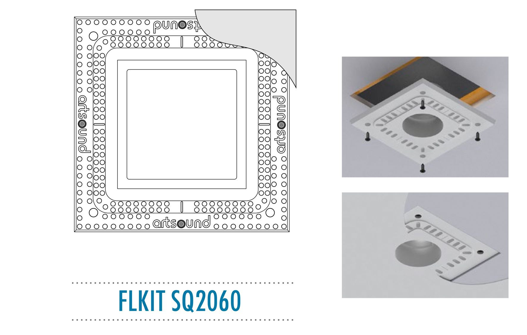 ArtSound: FLKIT SQ2060 Flush Mount Kit voor SQ2060 - Wit