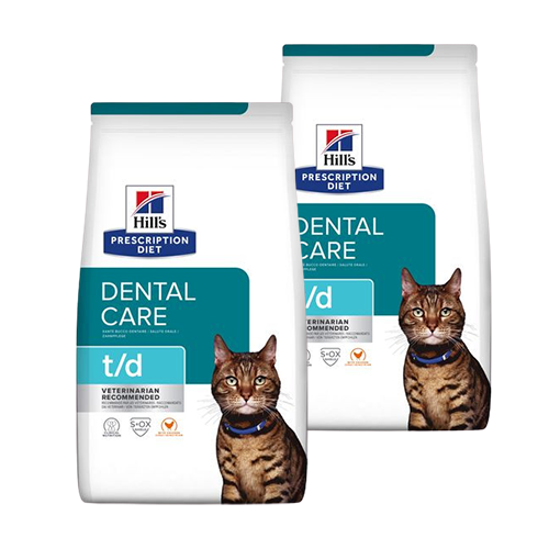 Hill&apos;s Prescription Diet T/D Dental Care kattenvoer met kip 2 x 3 kg