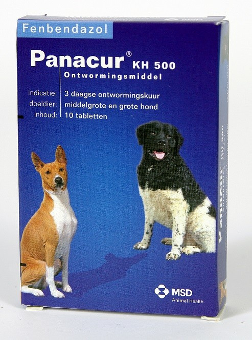 Panacur 500 Ontwormingsmiddel voor middelgrote en grote honden 50 tabletten