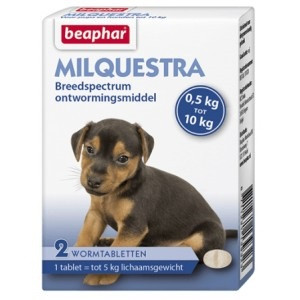 Beaphar Milquestra Ontwormingsmiddel kleine hond en puppy 6 tabletten